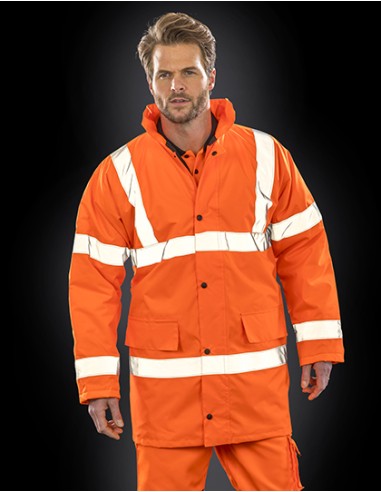 R-R218X-High Vis Motorway Coat